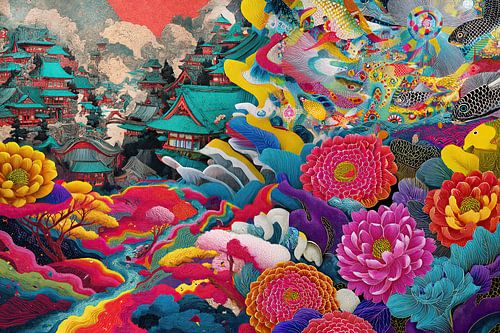 3D japan abstracte kunst