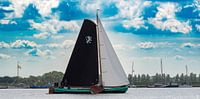Le skûtsje de Leeuwarden sur le lac près de Lemmer