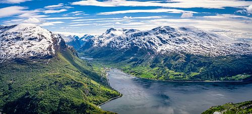 Uitzicht op het fjord, Noorwegen