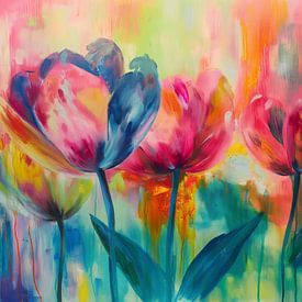 Colourful tulips by Bert Nijholt