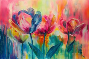 Kleurige tulpen van Bert Nijholt