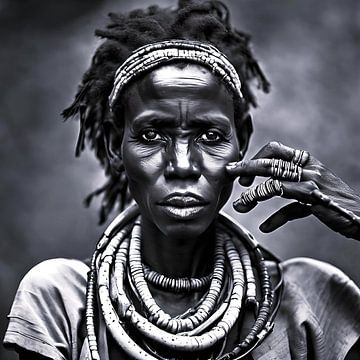 Äthiopische Frau aus dem Stamm der Hamar von Gert-Jan Siesling