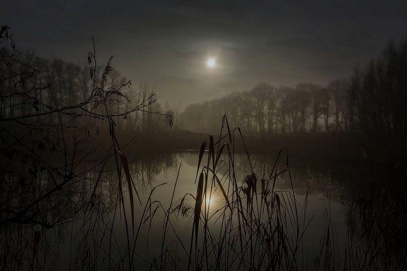 Sonnenuntergang im &quot;Plas van Gent&quot; in Ede (Niederlande) von Eric Wander