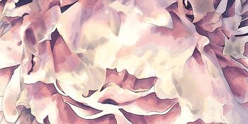 Blooming in the Light: an elegant interplay of lines created by peony leaves