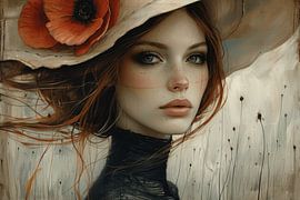 Modernes und schickes Porträt, Nahaufnahme von Carla Van Iersel