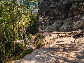Großer Lorenzstein, Saxon Switzerland - Rock face south side by Pixelwerk