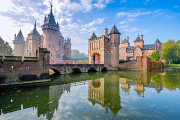 Landschapsfotografie - slotgracht Kasteel de Haar... van Bert v.d. Kraats Fotografie