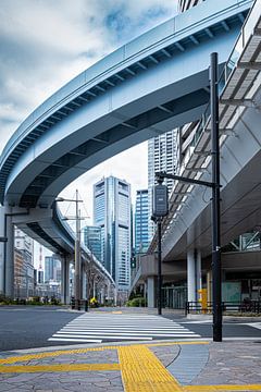 Leidende lijnen in de stad - Tokio, Japan van Angelique van Esch