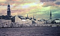 Skyline Hamburg  van Peter Norden thumbnail