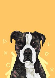 Pop Art Hundeportrait von Vectorheroes