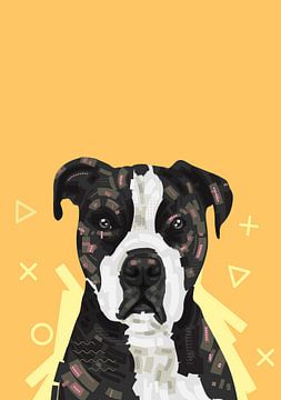Pop Art Hondenportret van Vectorheroes