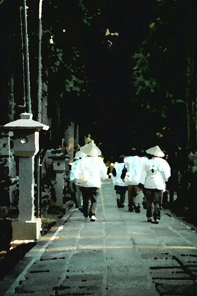 Monks on pilgrimage by Mickéle Godderis