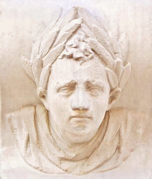 Middeleeuws zandstenen portret van een man van Werner Lehmann