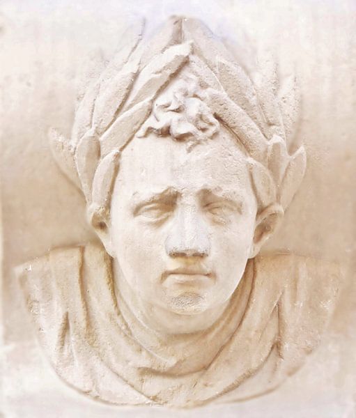 portrait médiéval en grès d'un homme par Werner Lehmann
