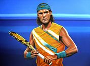 Rafael Nadal schilderij van Paul Meijering thumbnail