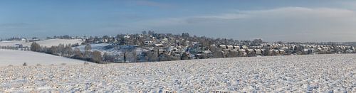 Winterpanorama van de wijk Hulsveld in Simpelveld