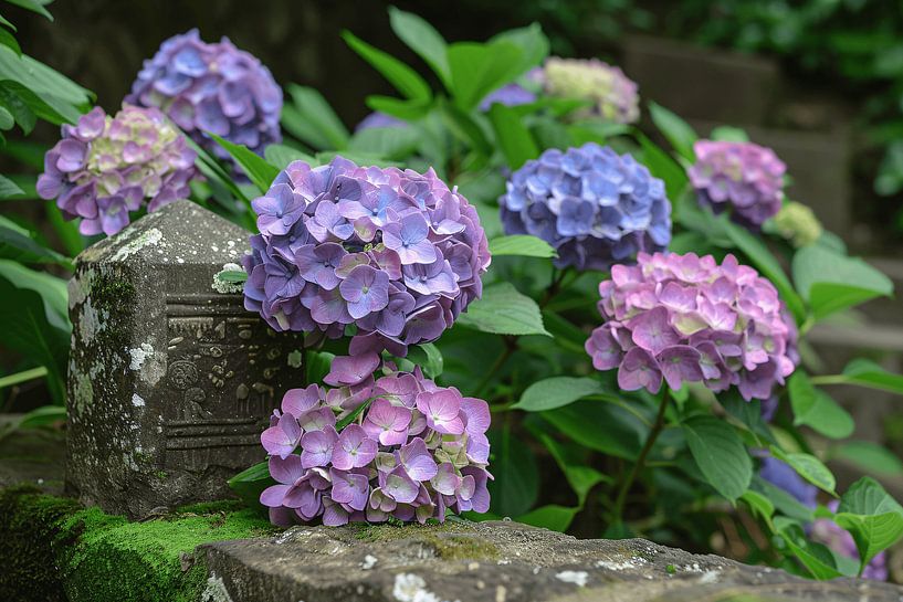 Impressionistic purple flowers by Art & Soul Creations