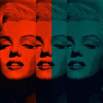 Marilyn Monroe Neon Colourful Pop Art PUR van Felix von Altersheim