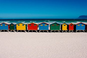 Muizenberg bunte Strandhäuser - Südafrika Reisefotografie Druck