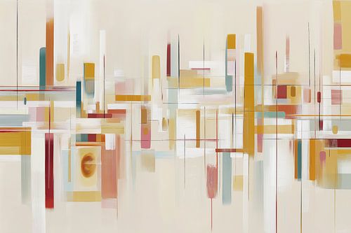 Farbenfrohe geometrische Reflexionen