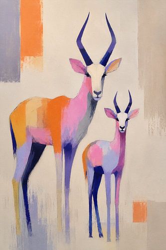 Antilope & ; Pop : un safari pastel