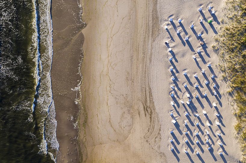 Strand mit Strandkörben in Albeck auf Usedom an der Ostsee von Werner Dieterich