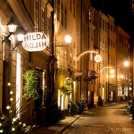 Stockholm - Gamla Stan bij nacht van Ralph vdL