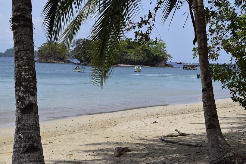 Vue sur la plage de l'île de Coiba par Fiona Roos