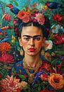 Frida Poster - Frida Kunstdruk van Niklas Maximilian thumbnail