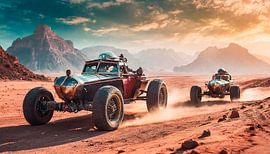 Mad Max auto in de woestijn
