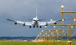 Airplane during landing