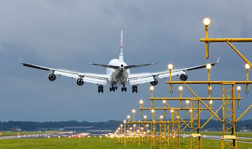 Vliegtuig tijdens landing