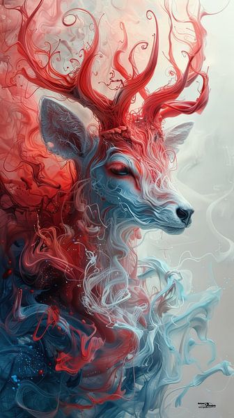 Alkoholtinte - Hirsche von Gelissen Artworks