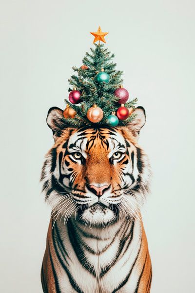 Weihnachts-Tiger von Poster Art Shop