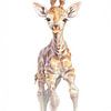 Bébé girafe mignon | Pour la chambre d'enfant sur Lauren Wilde