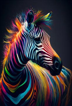 Colourful zebra by drdigitaldesign