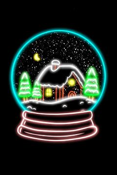 Neon snow globe by Liv ter Riet