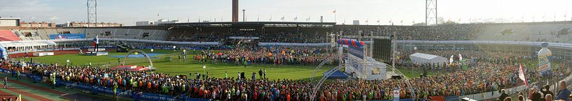 Panoramafoto start Marathon Amsterdam 2014 von Albert van Dijk