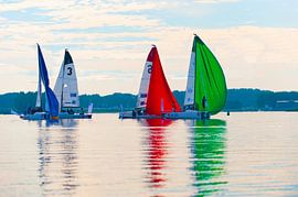 Race Sailboats by Brian Morgan