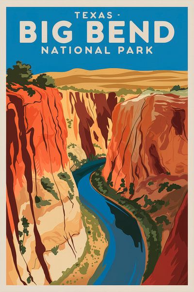 Nationaal park Big Bend, Texas van Poster Art Shop