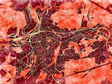 Map of Neunkirchen (Saar) with the style 'Amber Autumn' by Maporia