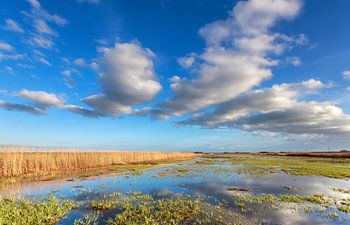 Wolkenpartij boven de Onlanden, Groningen