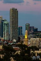 Tel Aviv Centrum bij zonsondergang