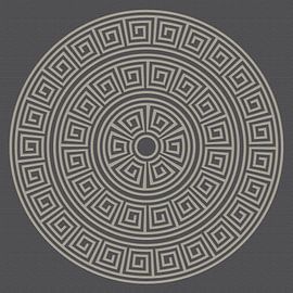Greek Meander pattern. Modern abstract geometric art in dark grey by Dina Dankers
