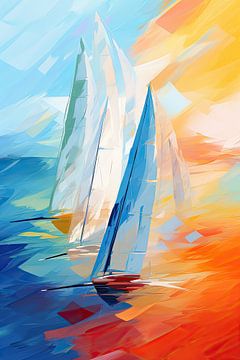 Sailboats abstract by Imagine