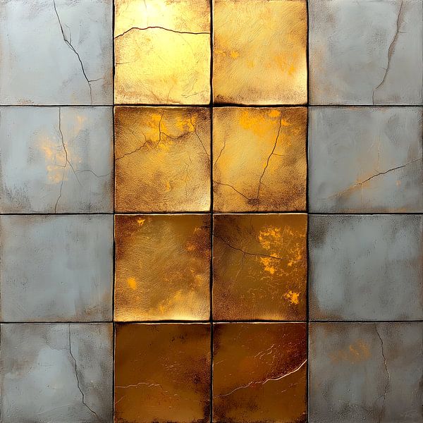 Texturierte Symmetrie - Gold Harmony von byRenzo