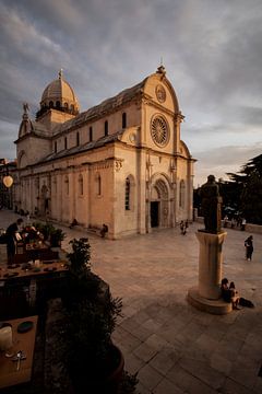 Zonsondergang Šibenik - Kroatië van Mandy van Tilborg