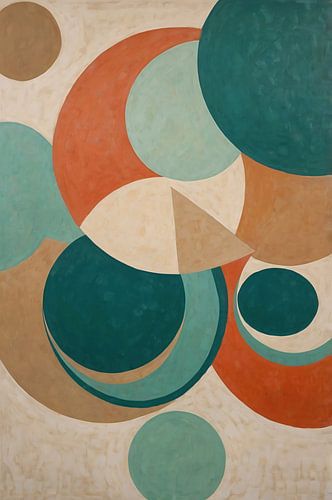 Abstracte geometrische vormen in moderne kleuren