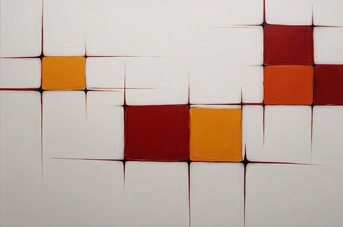 Rode en orange vakken minimalisme