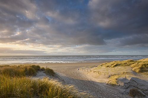 North Sea beach entrance at Bergen aan Zee picturesquely beautiful by Martin Jansen